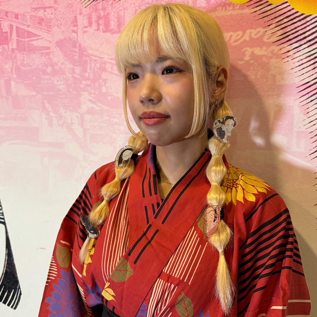 生首ヘアゴム 葛飾北斎百物語シリーズ4種