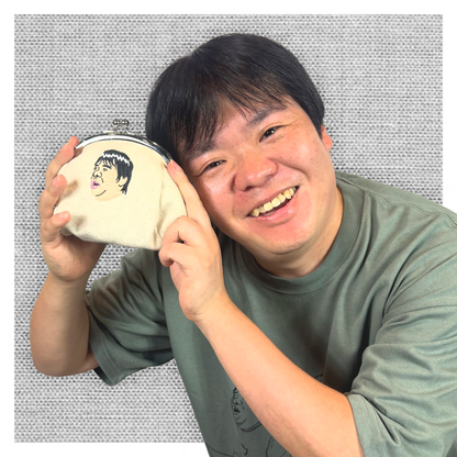 50万人記念 刺繍がま口ポーチ